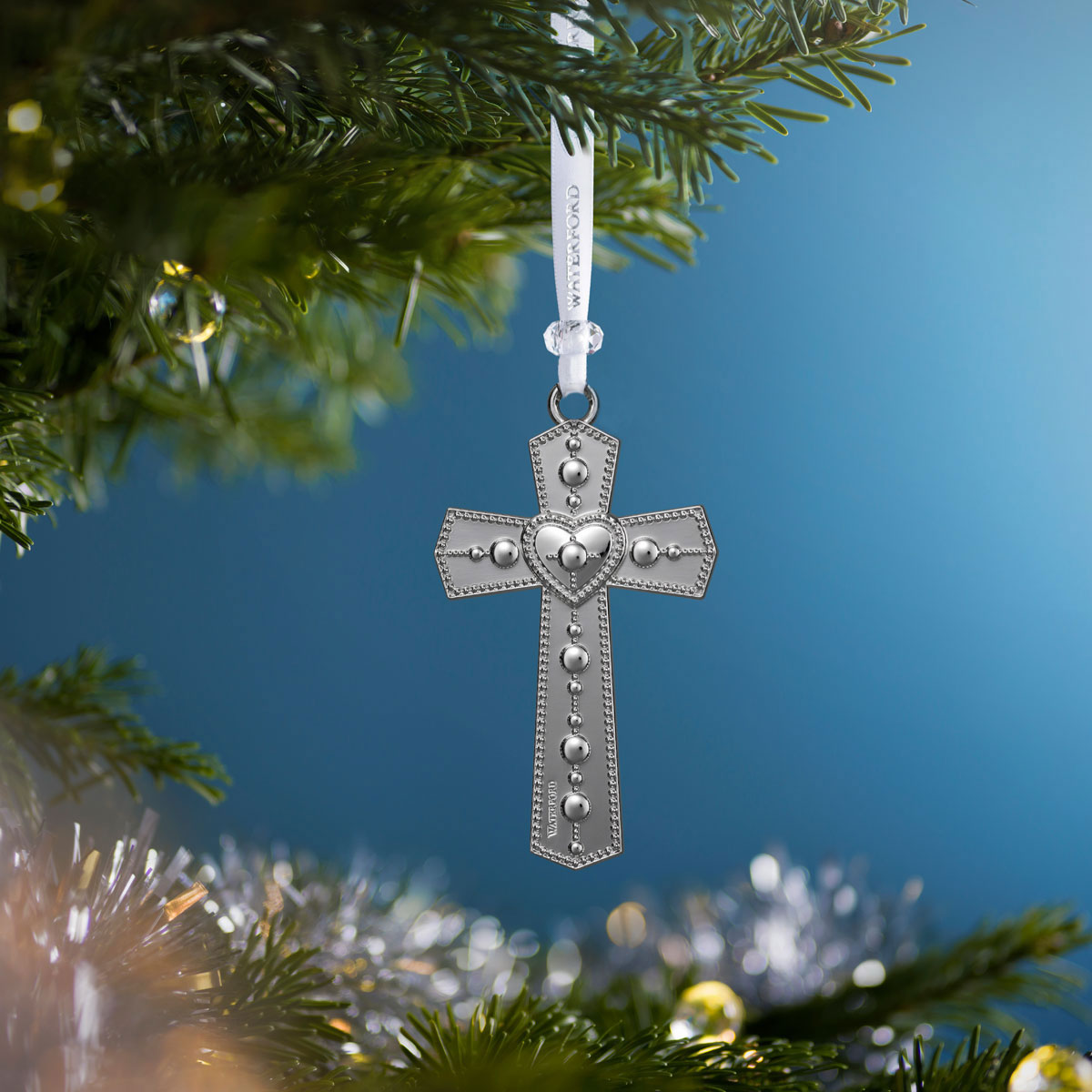 Waterford 2022 Silver Cross Ornament